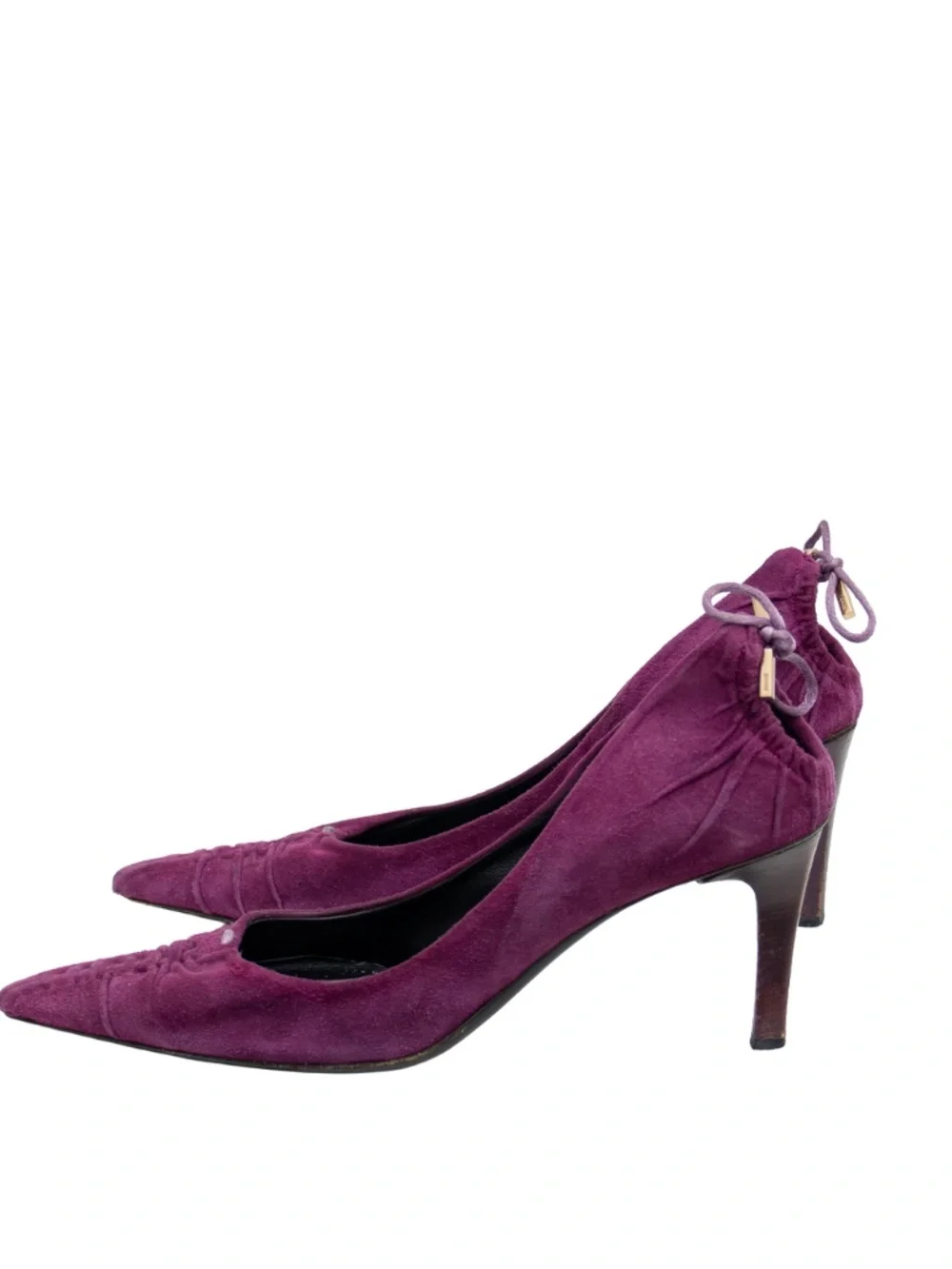 RARE Gucci Tom Ford Era Purple Suede Pointed Toe Pumps Women’s EU 37C US 7 UK 4
